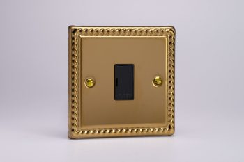 Varilight Classic Georgian Brass 13A Unswitched Fused Spur