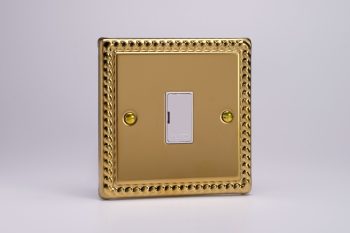 Varilight Classic Georgian Brass 13A Unswitched Fused Spur