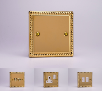 Varilight Classic Georgian Brass Switches & Sockets - Full Range