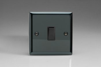 Varilight Classic Iridium Black 1-Gang 10A 1- or 2-Way Rocker Switch
