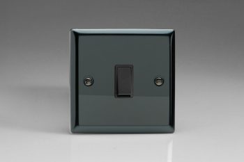 Varilight Classic Iridium Black 1-Gang 10A Retractive Switch