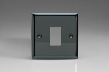 Varilight Classic Iridium Black 1-Gang PowerGrid Plate including Yoke (Single Plate)