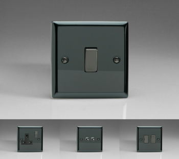 Varilight Classic Iridium Black Switches & Sockets - Full Range