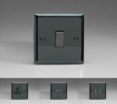 Varilight Classic Iridium Black Switches & Sockets - Full Range
