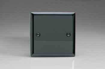 Varilight Classic Iridium Black Single Blank Plate