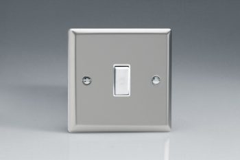 Varilight Classic Satin Chrome 1-Gang 10A 1- or 2-Way Rocker Switch