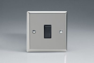 Varilight Classic Satin Chrome 1-Gang 20A Double Pole Rocker Switch
