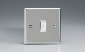 Varilight Classic Satin Chrome 1-Gang 10A Intermediate Rocker Switch