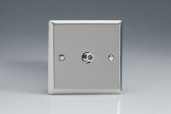 Varilight Classic Satin Chrome 1-Gang TV Socket, F-Type Satellite