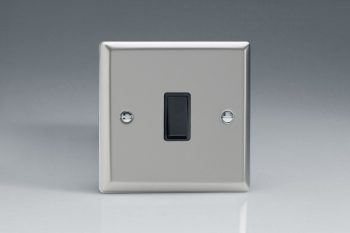 Varilight Classic Satin Chrome 1-Gang 10A Retractive Switch