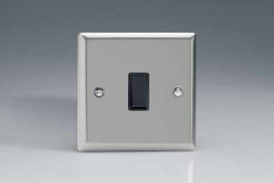 Varilight Classic Satin Chrome 1-Gang 10A Retractive Switch