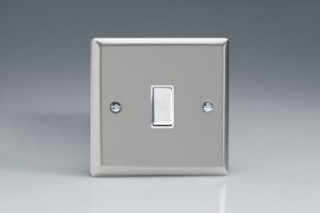 Varilight Classic Satin Chrome 1 Gang 10A Retractive Switch