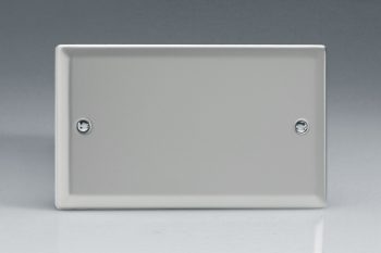 Varilight Classic Satin Chrome Double Blank Plate