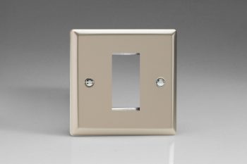 Varilight Classic Satin Chrome DataGrid Plate (1 Grid Space)