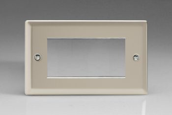 Varilight Satin Chrome DataGrid Twin Plate (4 Grid Spaces)