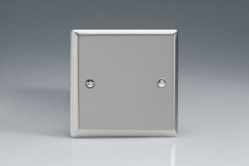 Varilight Classic Satin Chrome Single Blank Plate