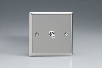 Varilight Classic Satin Chrome 1-Gang 10A Intermediate Toggle Switch