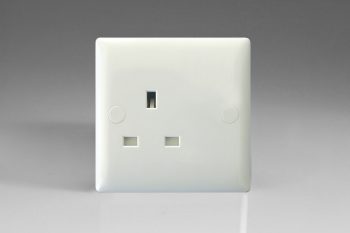 Varilight White Value 1-Gang 13A Unswitched Socket