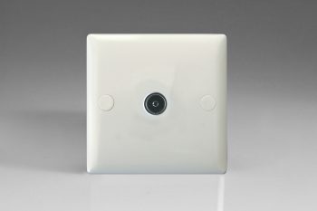 Varilight White Value 1-Gang TV Socket, Co-Axial