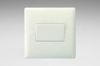Varilight White Value 10A Fan Isolating Switch (3 Pole)