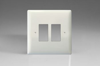 Varilight Polar White PowerGrid 2-Gang Grid Plate and Grid Frame Pack (Single Plate)