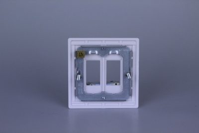 Varilight Polar White PowerGrid 2-Gang Grid Plate and Grid Frame Pack (Single Plate) - Image 2