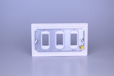 Varilight Polar White PowerGrid 4-Gang Grid Plate and Grid Frame Pack (Twin Plate) - Image 2