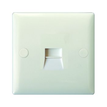 Varilight White Value 1-Gang Telephone Master Socket