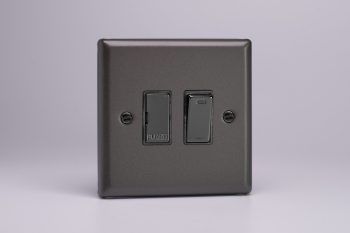 Varilight Classic Graphite 13 Amp Switched Fused Spur + Neon