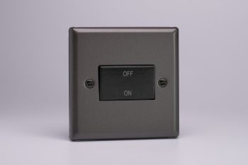 Varilight Classic Graphite 10A Fan Isolating Switch (3 Pole)