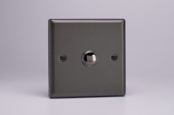 Varilight Classic Graphite 1-Gang 6A 1-Way Push-to-Make Momentary Switch