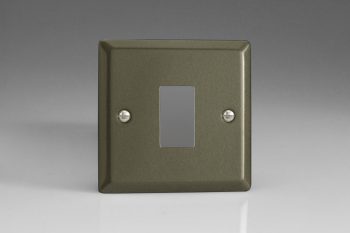 Varilight Classic Graphite 1-Gang PowerGrid Plate including Yoke (Single Plate)