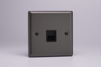 Varilight Classic Graphite 1-Gang Telephone Master Socket