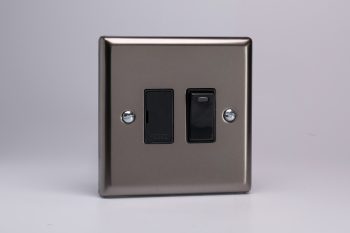 Varilight Classic Pewter 13A Switched Fused Spur + Neon