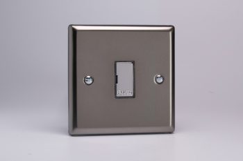 Varilight Classic Pewter 13A Unswitched Fused Spur with Metal Inserts