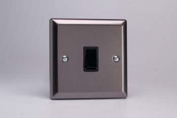 Varilight Classic Pewter 1-Gang 10A Retractive Switch
