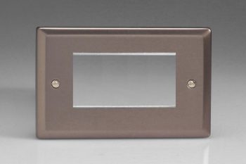 Varilight Classic Pewter DataGrid Plate (4 Grid Space) (Twin Plate)