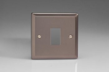 Varilight Classic Pewter 1 Gang Grid Plate (Single Plate) and Grid Frame