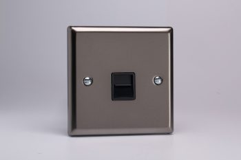 Varilight Classic Pewter 1-Gang Telephone Master Socket