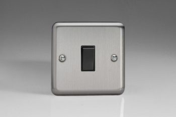 Varilight Classic Matt Chrome 1-Gang 20A Double Pole Rocker Switch