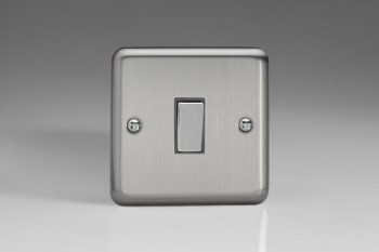 Varilight Classic Matt Chrome 1-Gang 20A Double Pole Rocker Switch