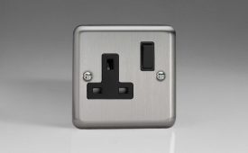 Varilight Classic Matt Chrome 1-Gang 13A Double Pole Switched Socket