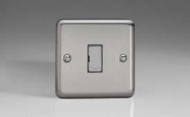Varilight Matt Chrome 13A Unswitched Fused Spur with Metal Inserts