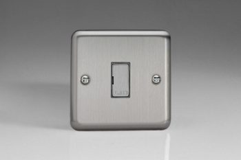 Varilight Matt Chrome 13A Unswitched Fused Spur with Metal Inserts