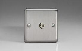 Varilight Classic Matt Chrome 1-Gang TV Socket, F-Type Satellite