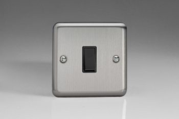Varilight Classic Matt Chrome 1-Gang 10A Retractive Switch
