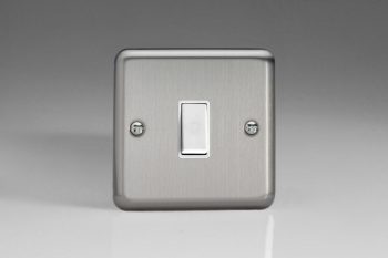 Varilight Classic Matt Chrome 1 Gang 10A Retractive Switch