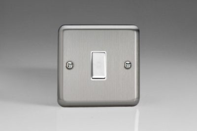 Varilight Classic Matt Chrome 1 Gang 10A Retractive Switch