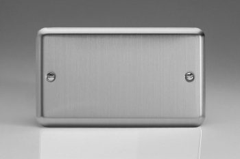 Varilight Classic Matt Chrome Double Blank Plate