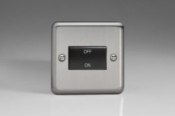 Varilight Classic Matt Chrome 10A Fan Isolating Switch (3 Pole)